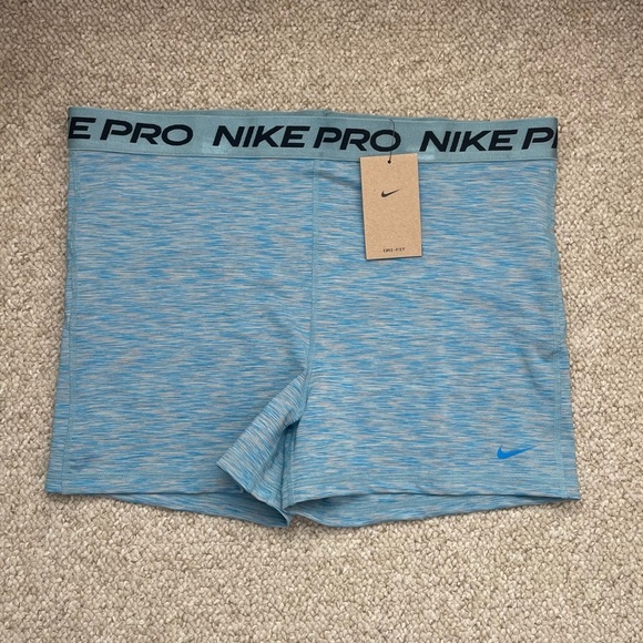 Nike Pro 3” Dri-Fit Spacedye Blue Training Spandex Shorts Sz XXL NWT - Picture 1 of 7